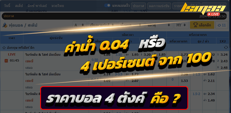 ราคาบอล 4 ตังค์ คือ